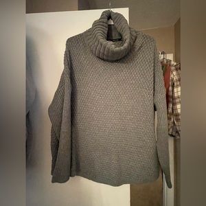 Gorgeous cowl next grey sweater. Size S but fits like an XL
